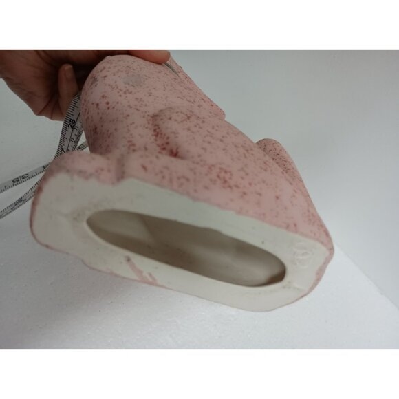 Vintage 1980s Ceramic Southwest Howling Pink Wolf Sculpture Figurine Art Decor - Picture 7 of 8